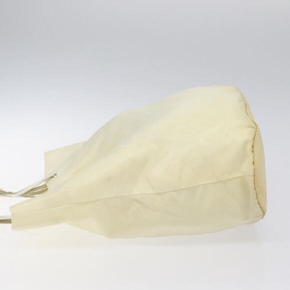 PRADA Hand Bag Nylon Cream Silver - Picture 5 of 12